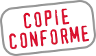 Logo COPIE CONFORME