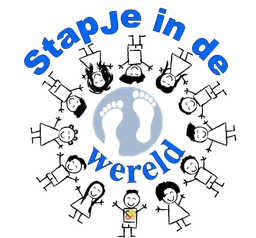 Logo Stapje in de wereld